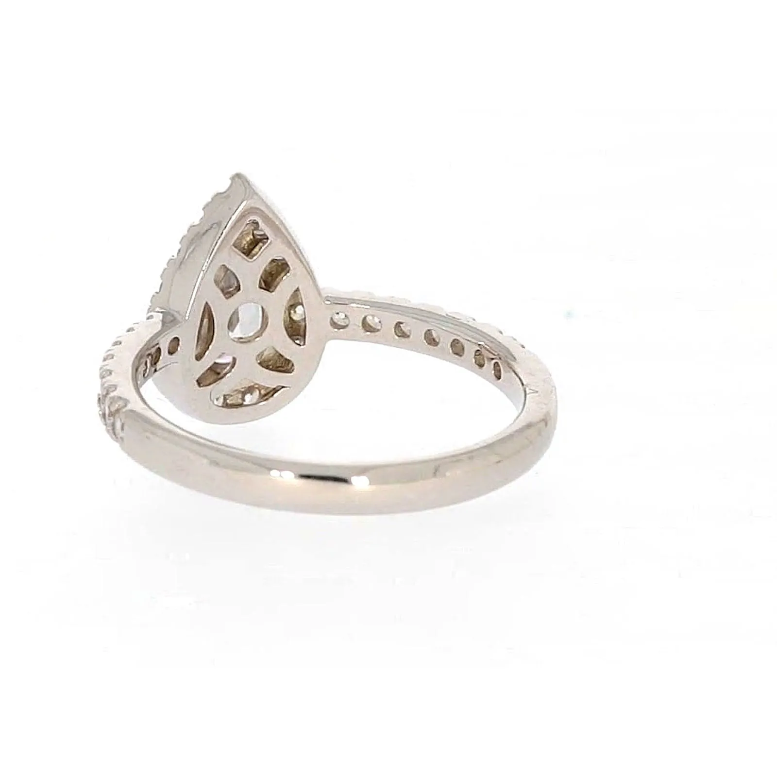 Sterling Silver Cubic Zirconia Pear Ring