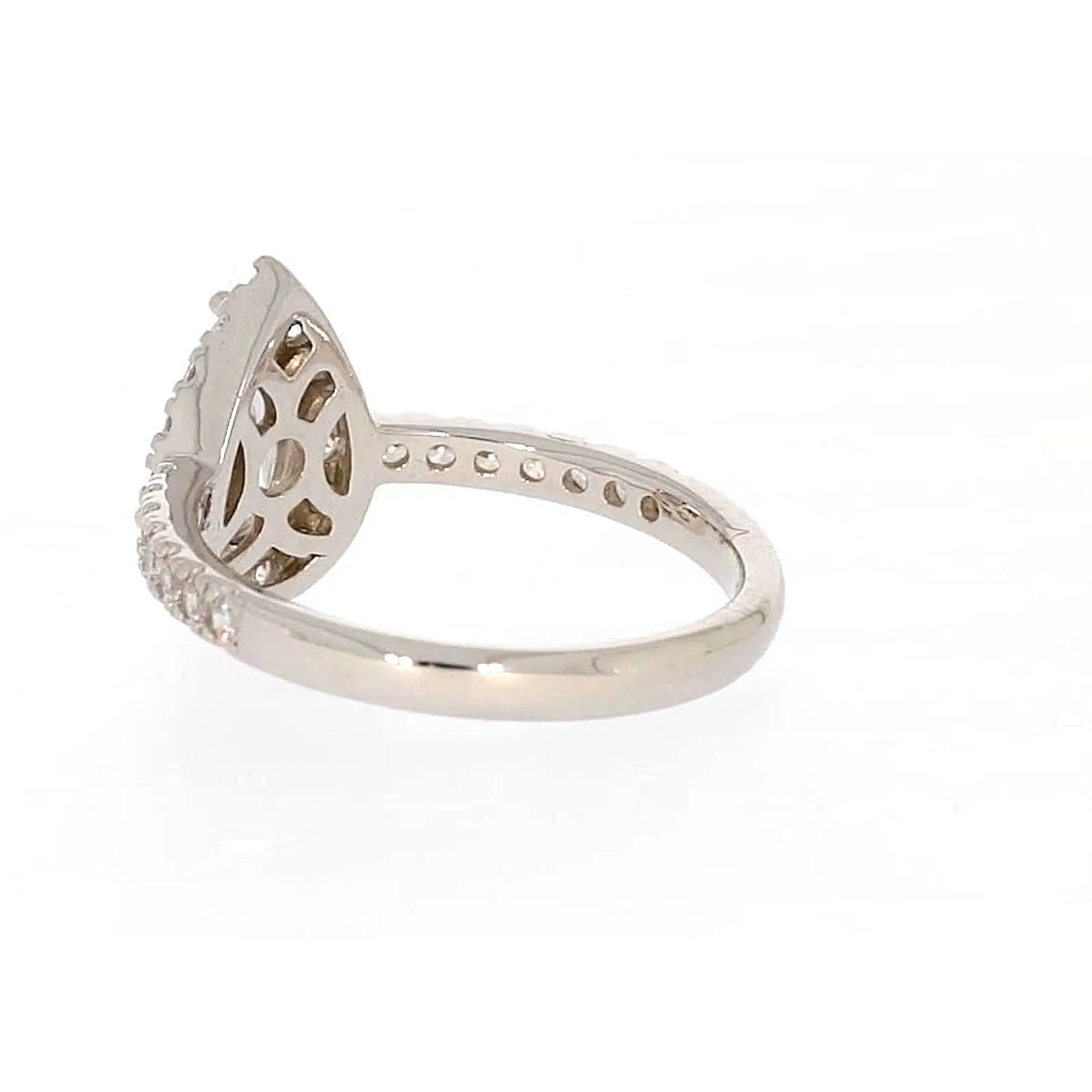 Sterling Silver Cubic Zirconia Pear Ring