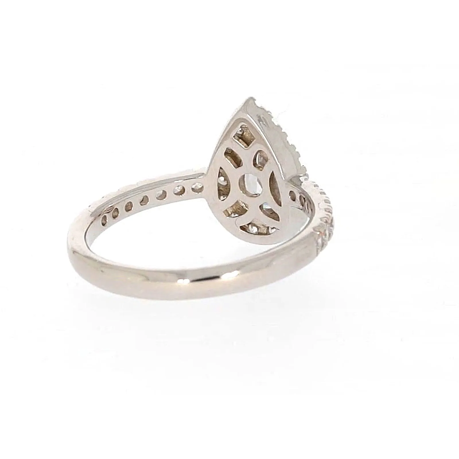 Sterling Silver Cubic Zirconia Pear Ring