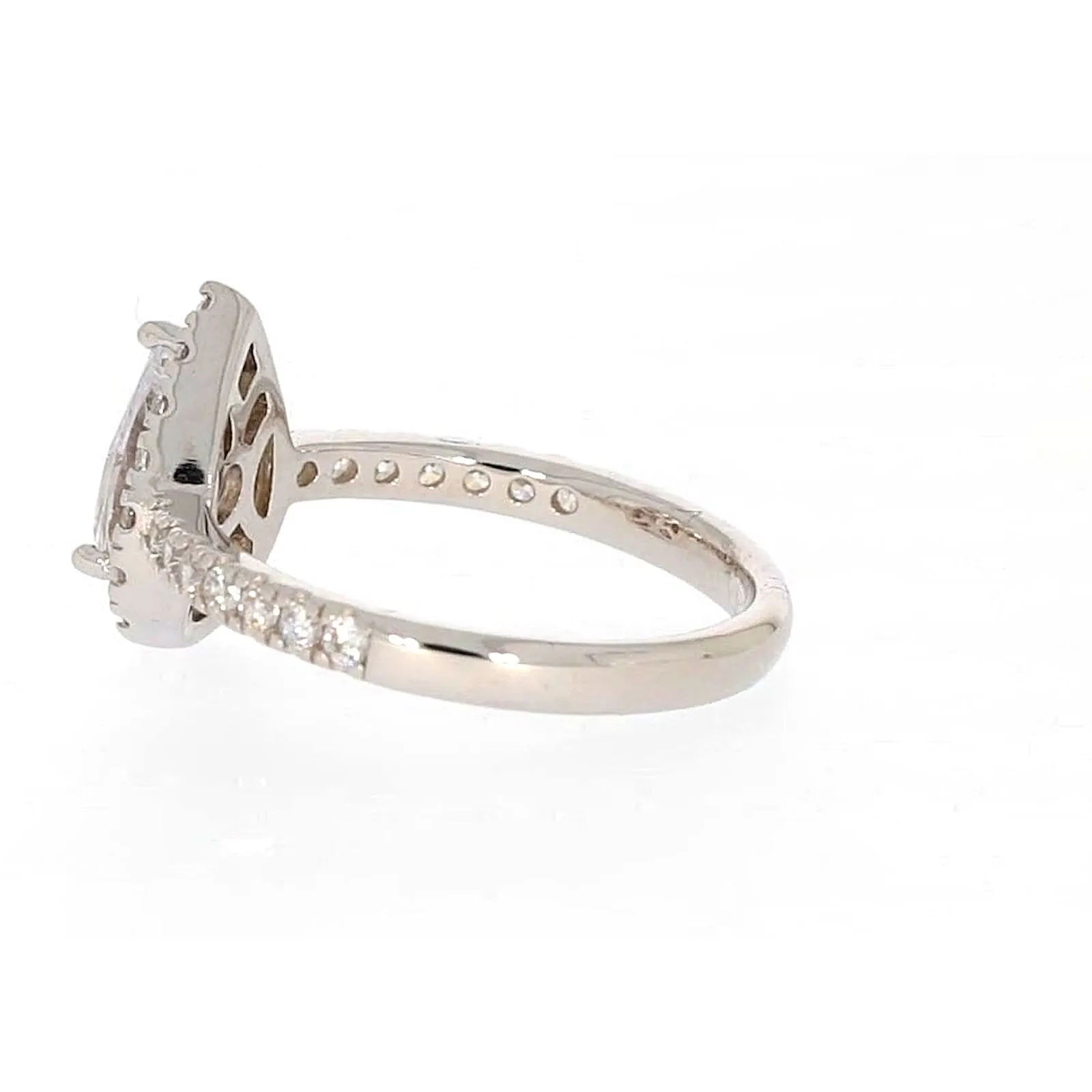 Sterling Silver Cubic Zirconia Pear Ring