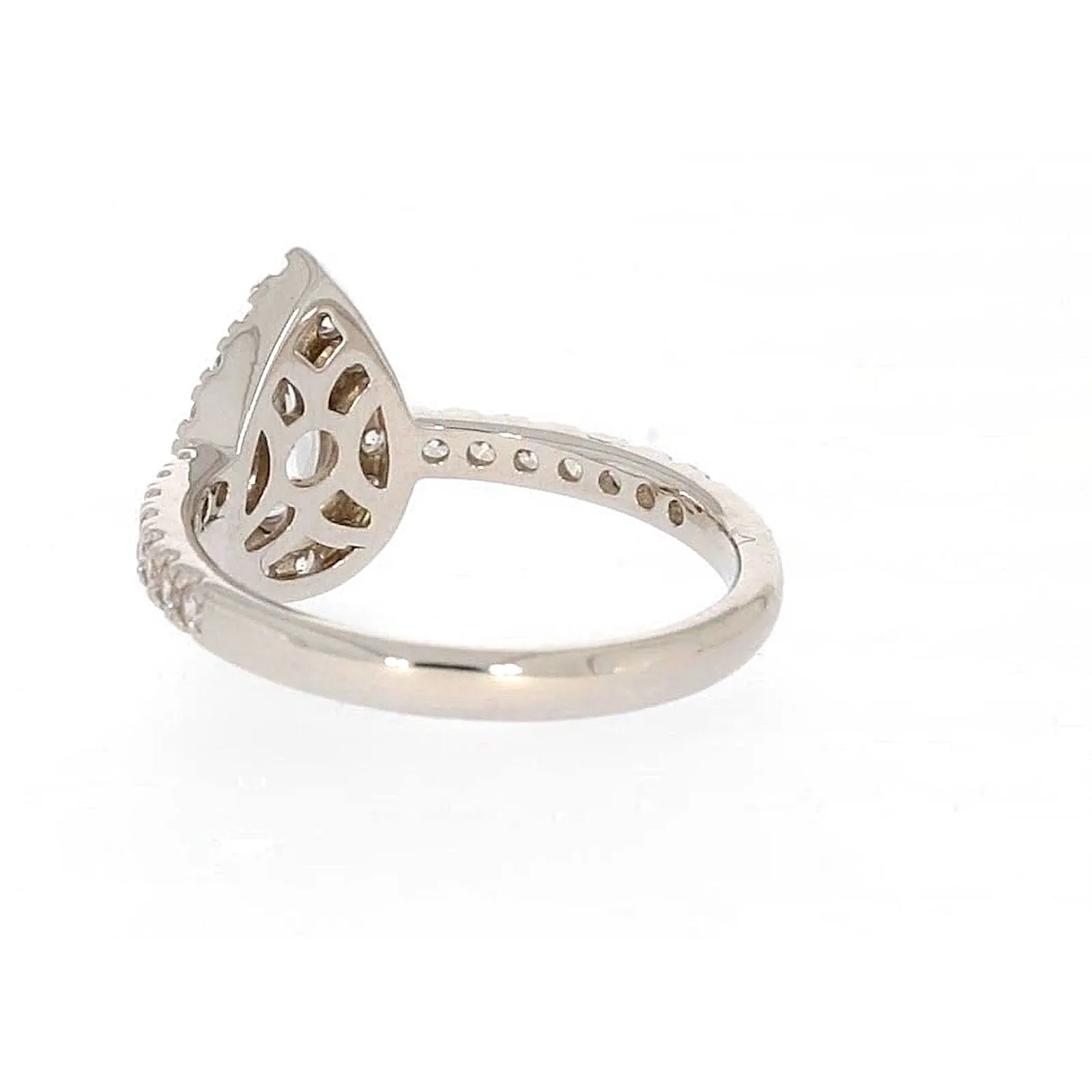 Sterling Silver Cubic Zirconia Pear Ring