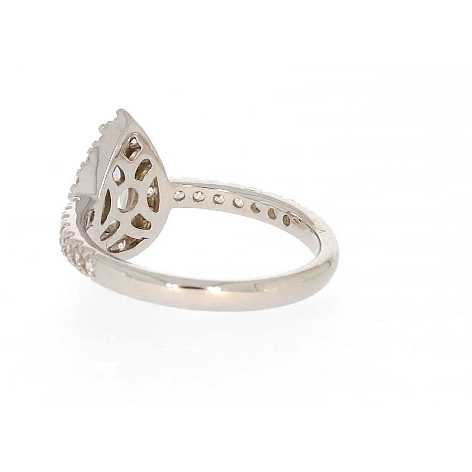 Sterling Silver Cubic Zirconia Pear Ring