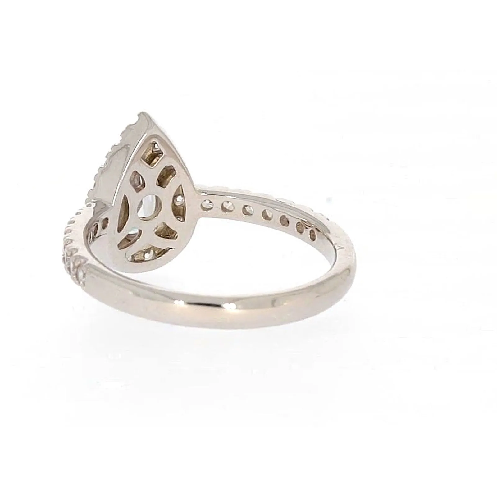 Sterling Silver Cubic Zirconia Pear Ring