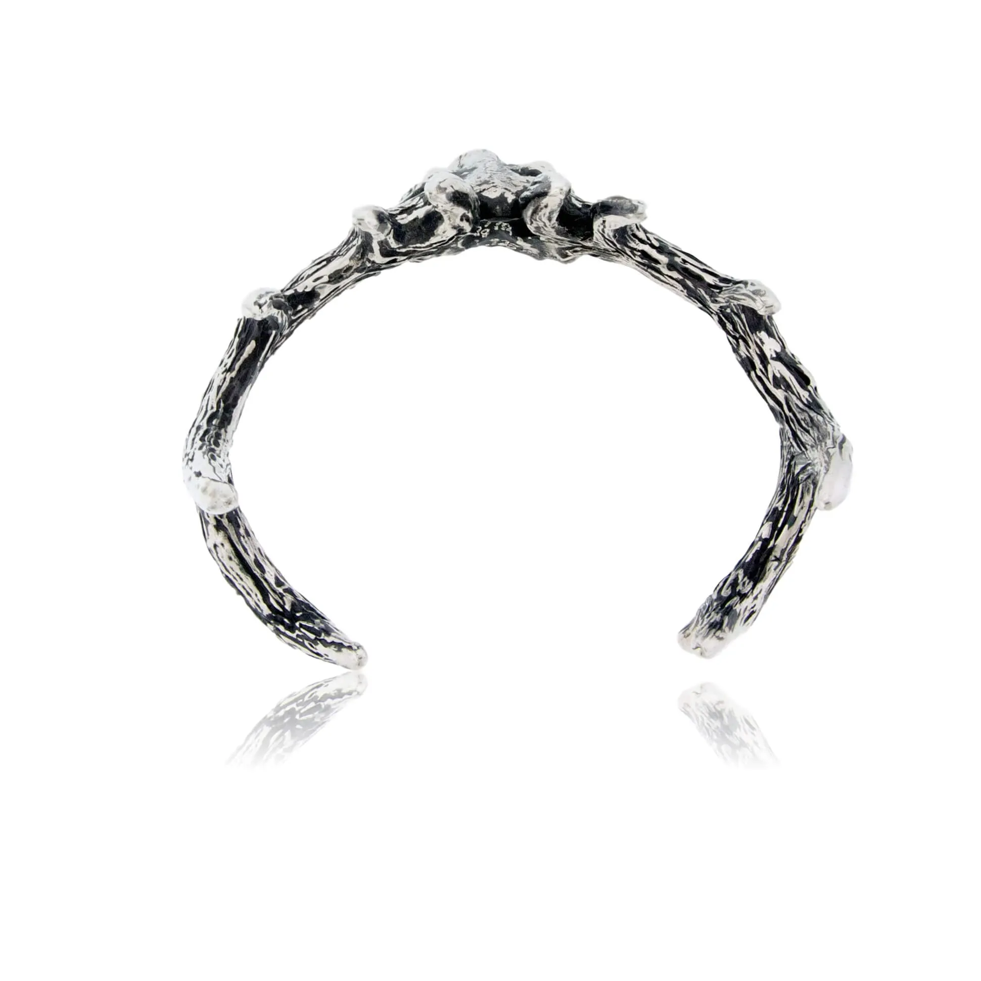 Sterling Silver European Mount Elk Skull Bracelet