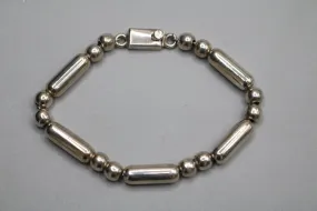 Sterling Silver Fancy Mexican Bead Bracelet (7.5 Inches)
