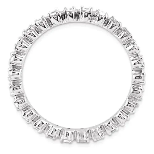 Sterling Silver Stackable Expressions White Topaz Eternity Ring