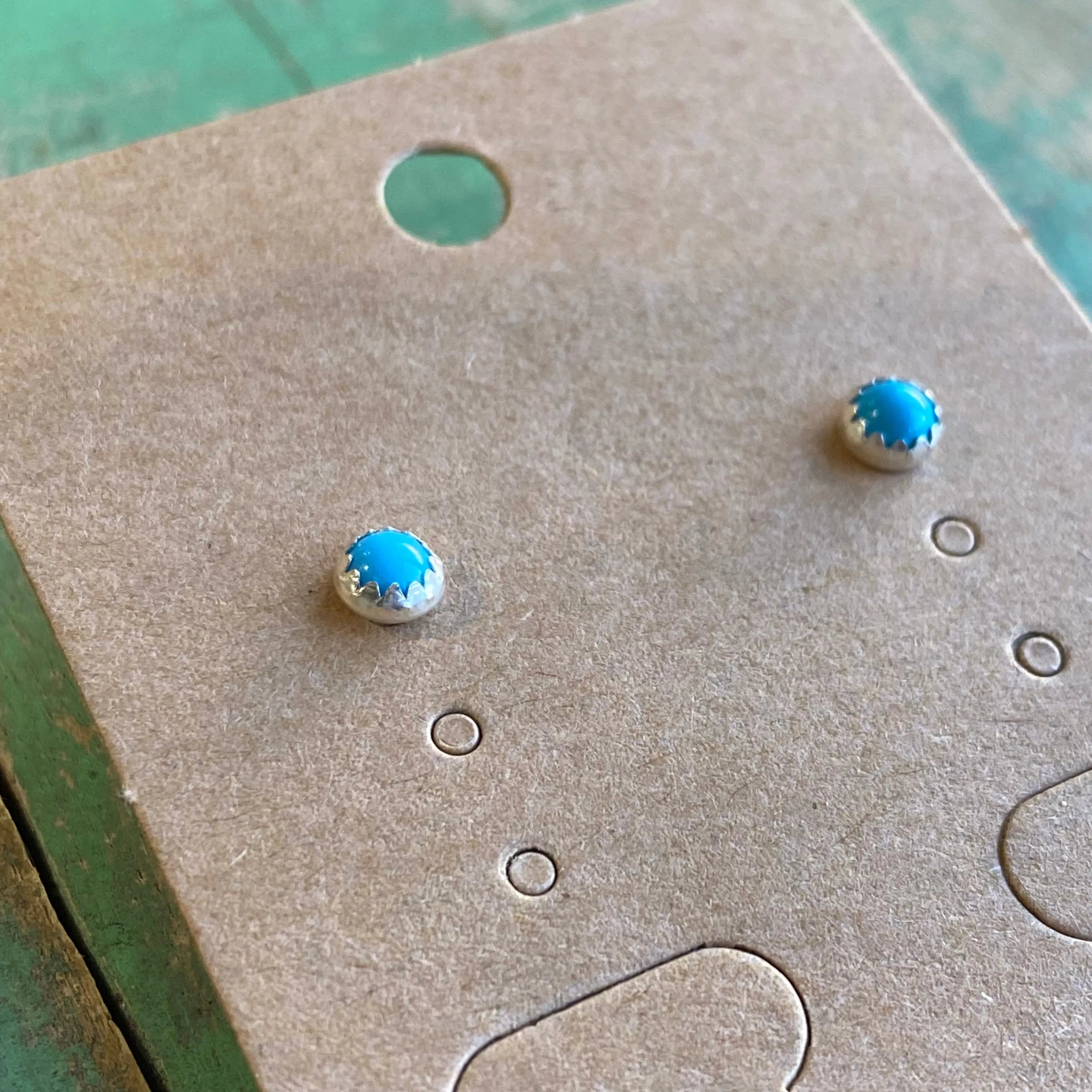 Sterling Silver Turquoise Stud Earrings