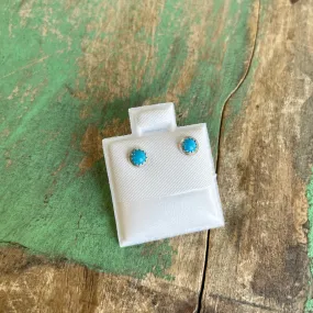 Sterling Silver Turquoise Stud Earrings