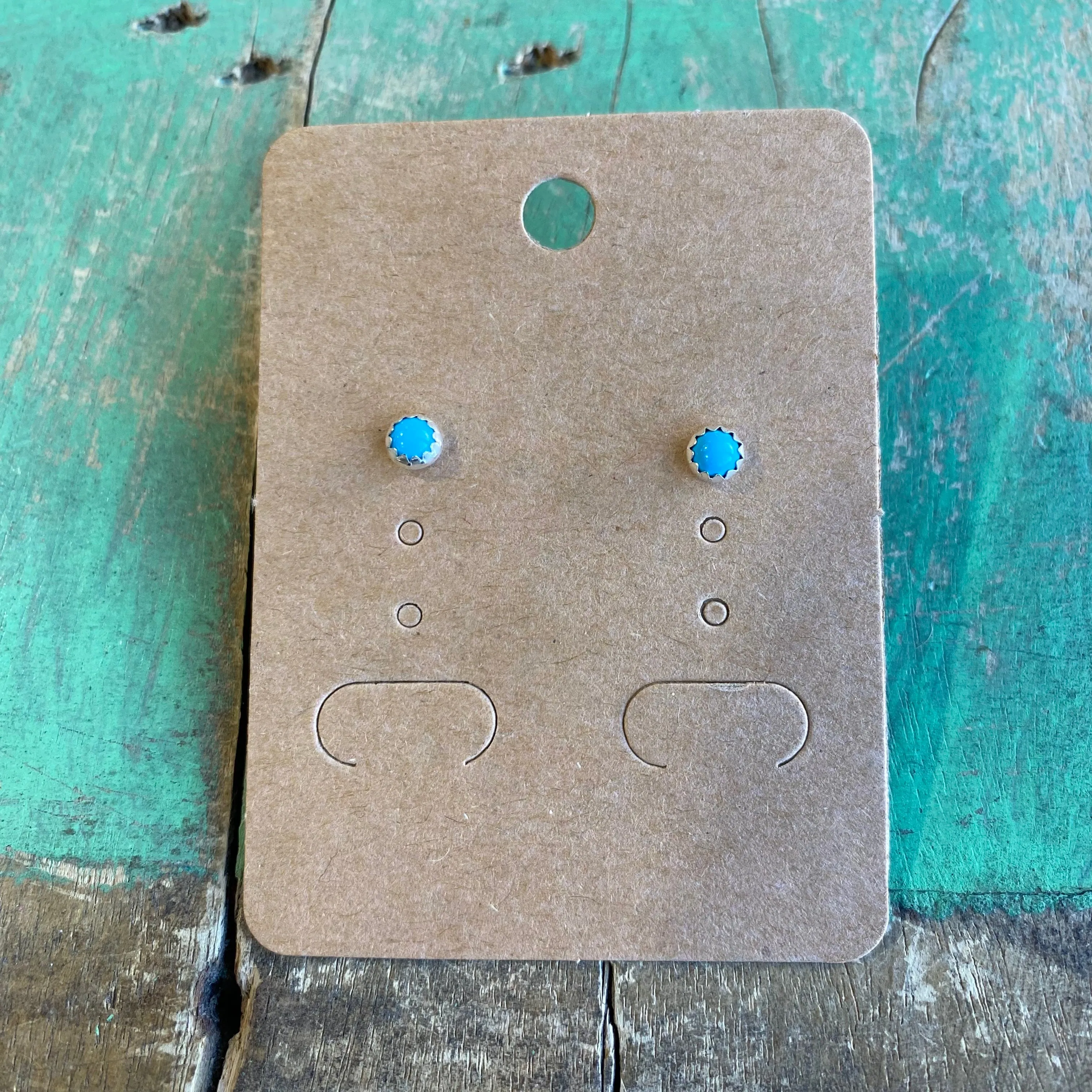 Sterling Silver Turquoise Stud Earrings