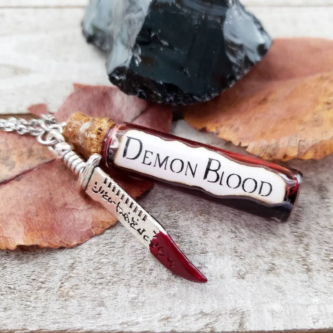 Supernatural Demon blood necklace