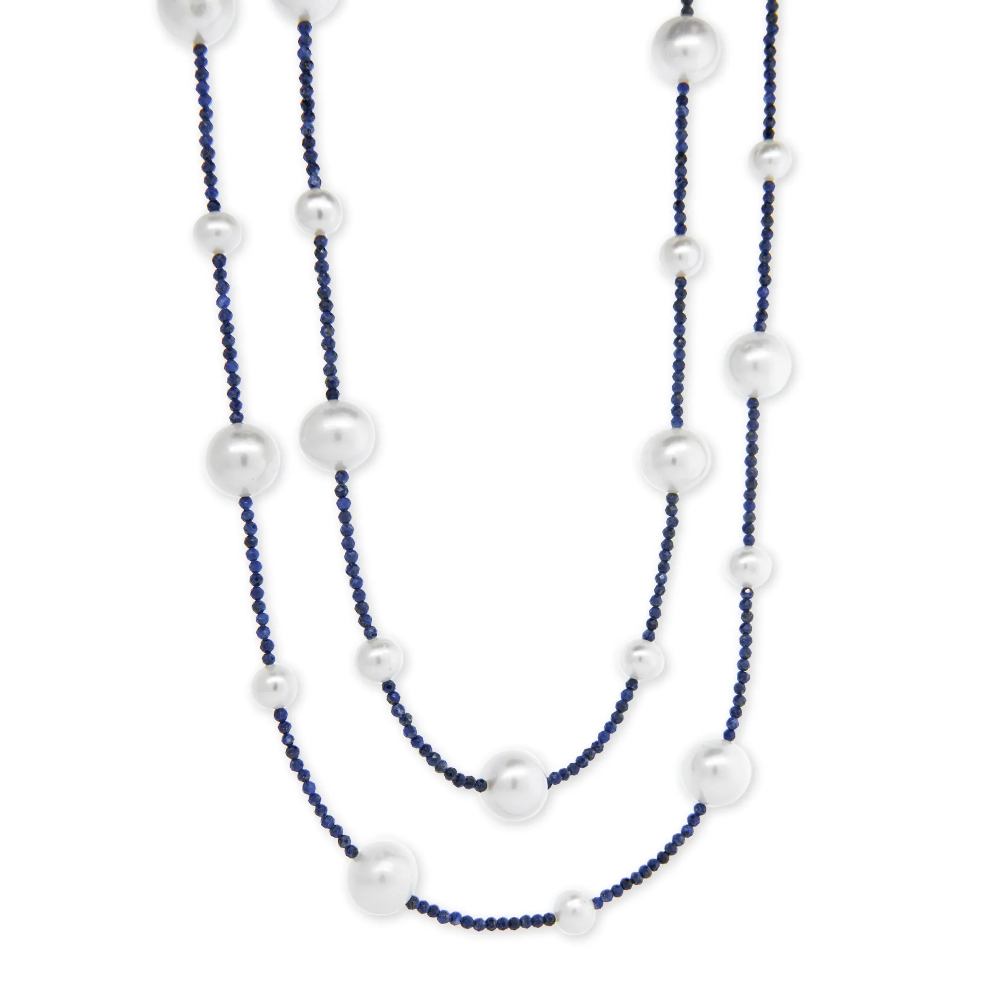 The Right Lapis and Pearl Necklace