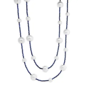 The Right Lapis and Pearl Necklace