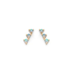Three Step Earrings Opals