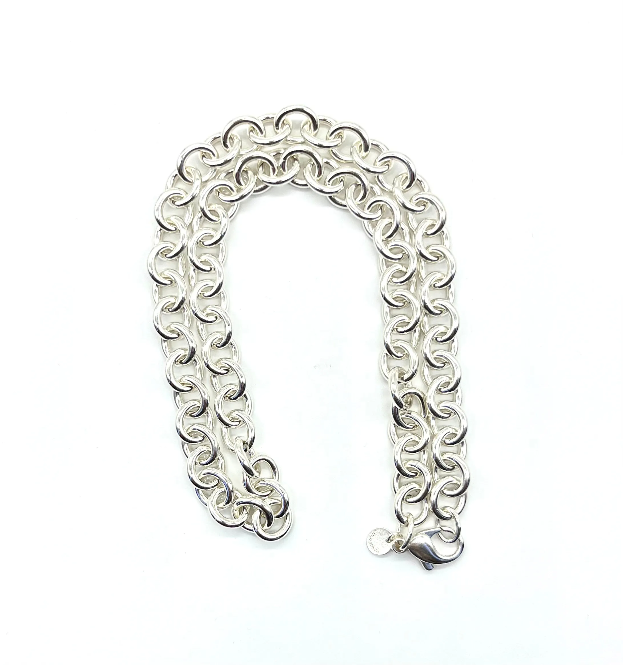 Tiffany & Co Sterling Round Link Necklace
