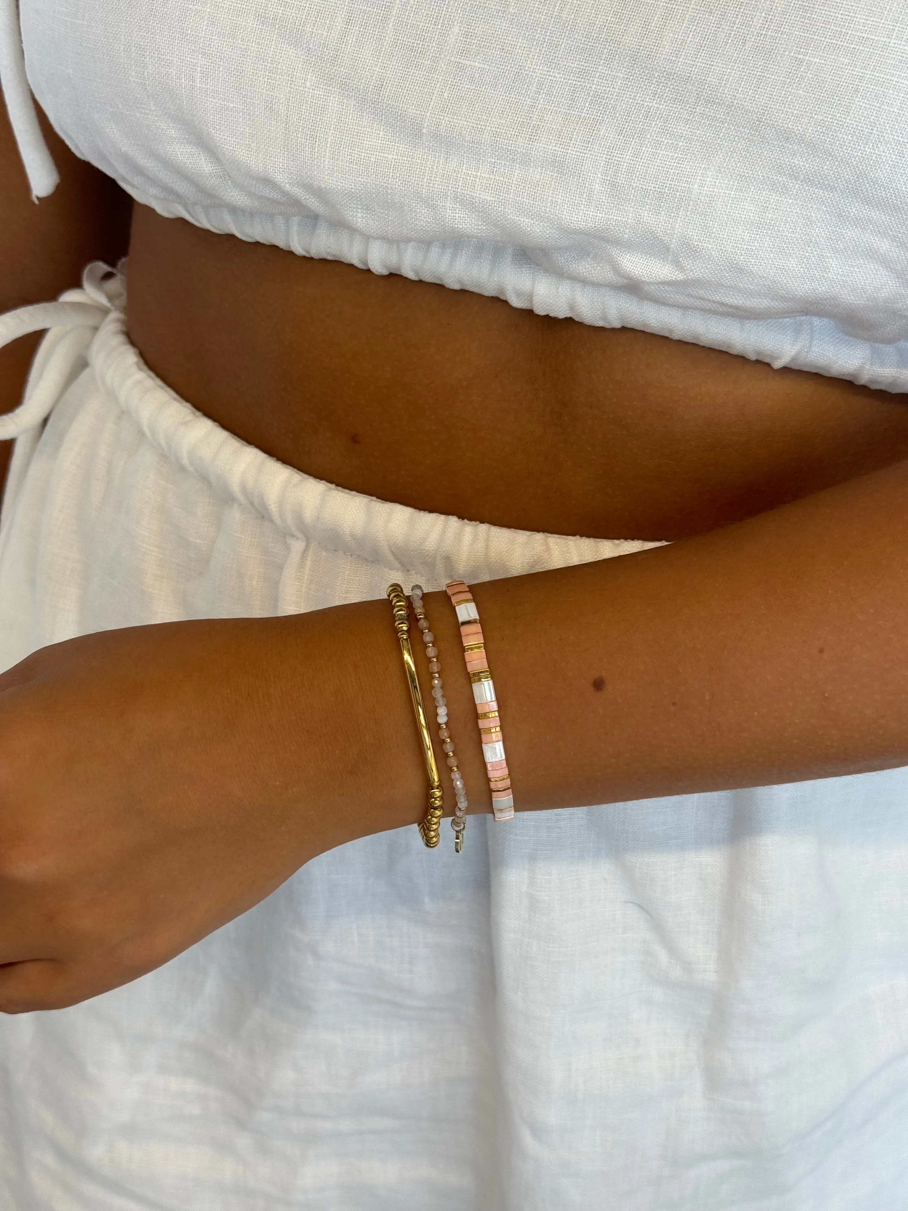 Tile Bracelet - Pink