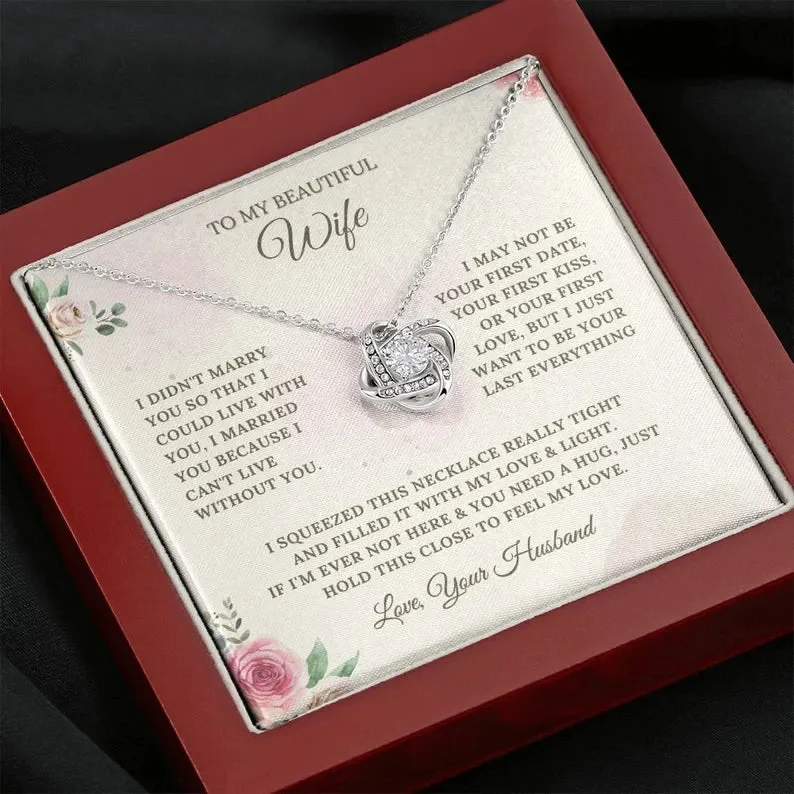 To My Wife Necklace, Romantic Wife Jewelry, Necklace for Wife, Anniversary Gift, Wife Birthday Gift