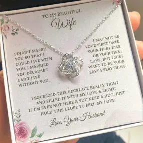 To My Wife Necklace, Romantic Wife Jewelry, Necklace for Wife, Anniversary Gift, Wife Birthday Gift