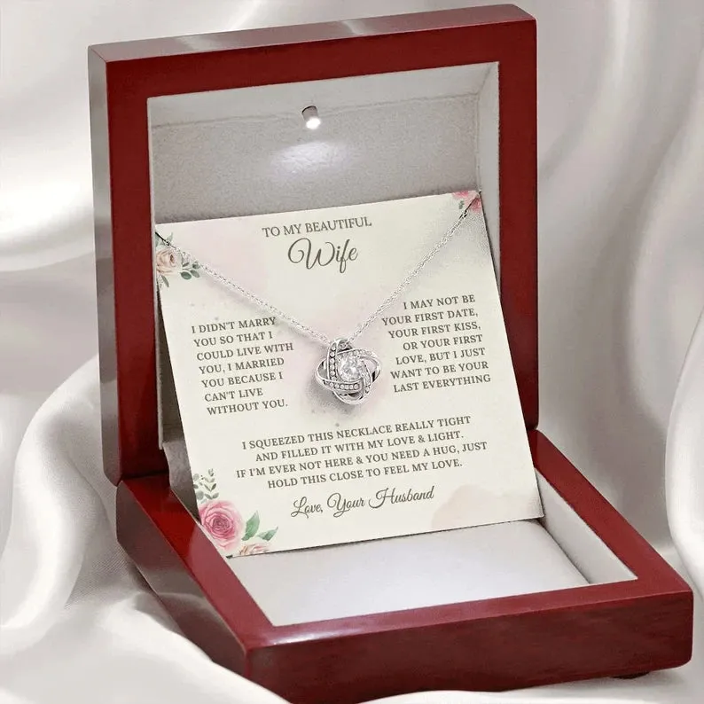 To My Wife Necklace, Romantic Wife Jewelry, Necklace for Wife, Anniversary Gift, Wife Birthday Gift