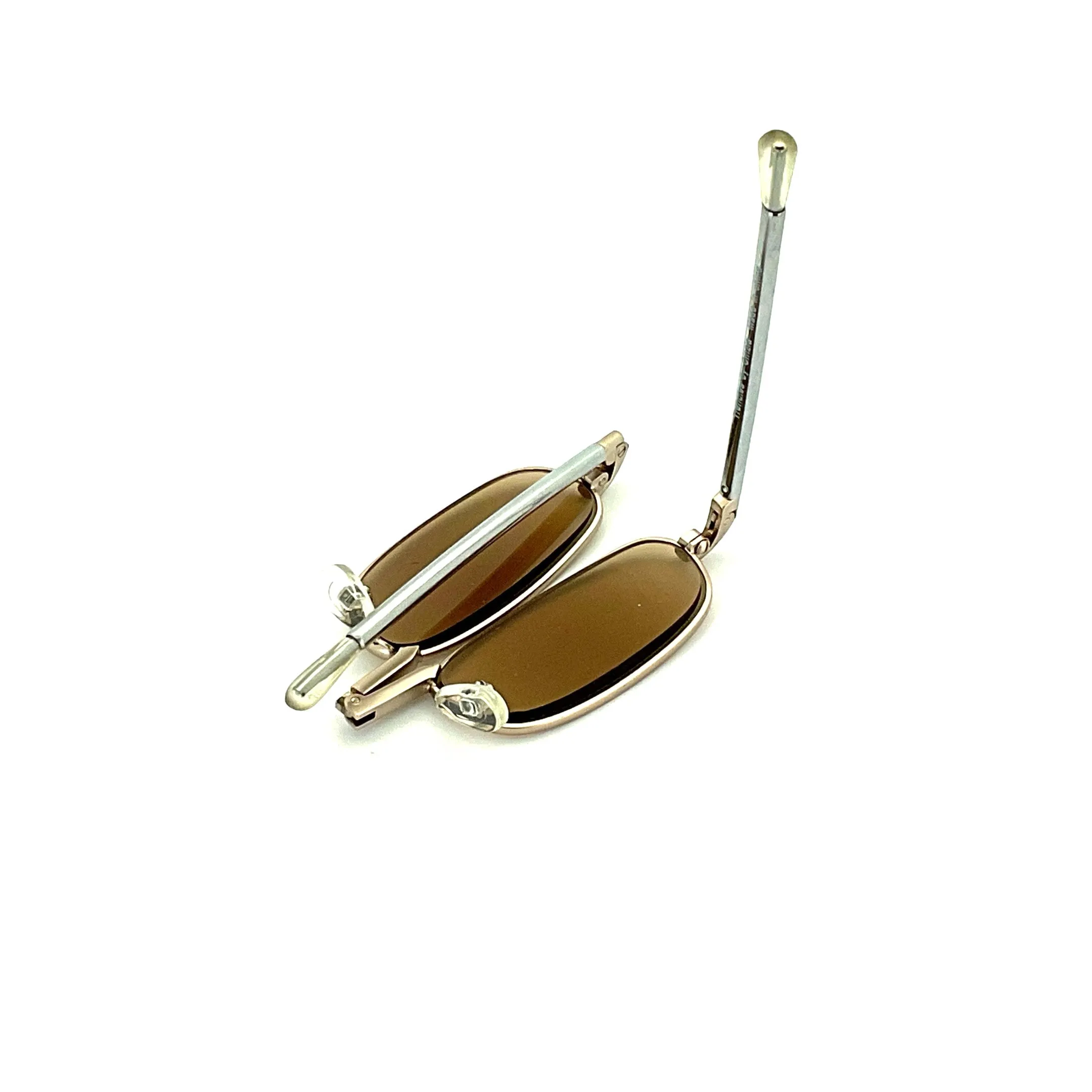 Trendies Pocket Eyes By Cinzia Oval Shape Folding Reading Sunglasses with Clamshell Metal Case