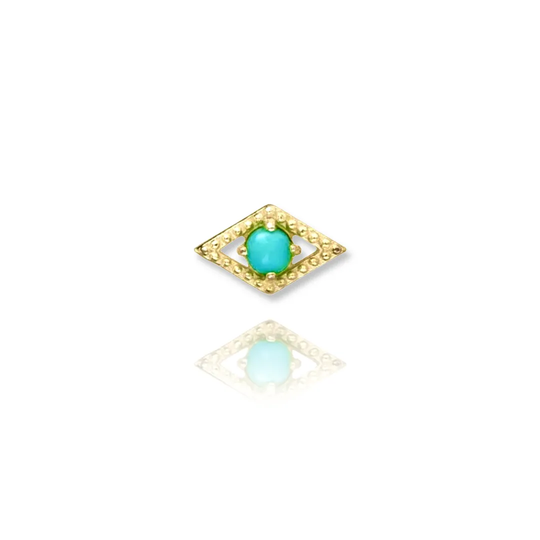 Turquoise Eye Stud Earrings