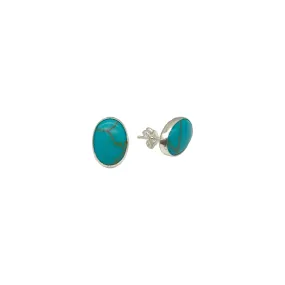 Turquoise Oval Earrings