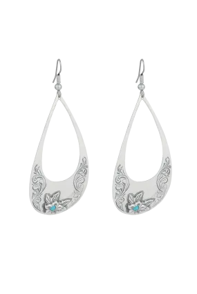 Vogt Turquoise Blossom Teardrop Earrings