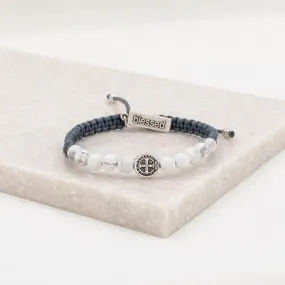 Wake Up and Pray Meditation Bracelet - White Howlite by My Saint My Hero