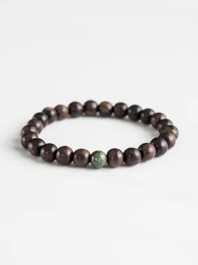 Wood   Malachite Bracelet